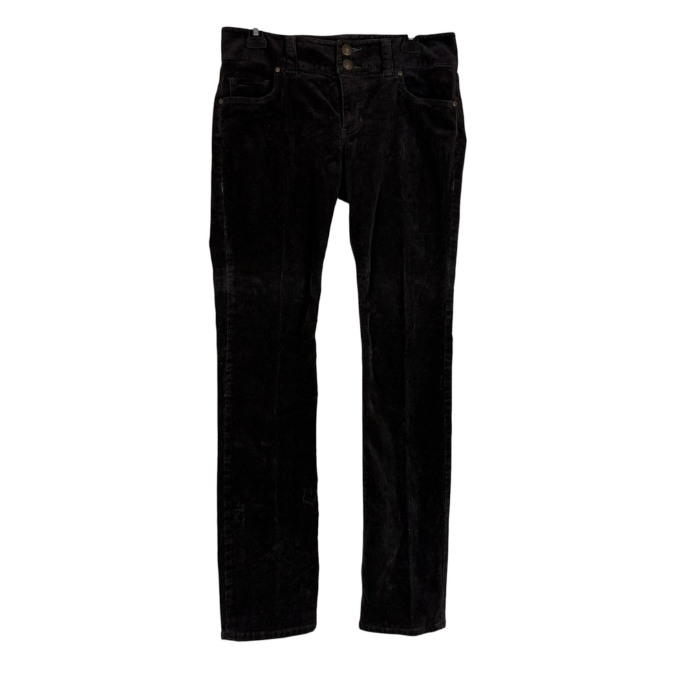 CAbi Pants Womens 6 Brown Corduroy Straight Leg Chino Stretch Zip Pockets